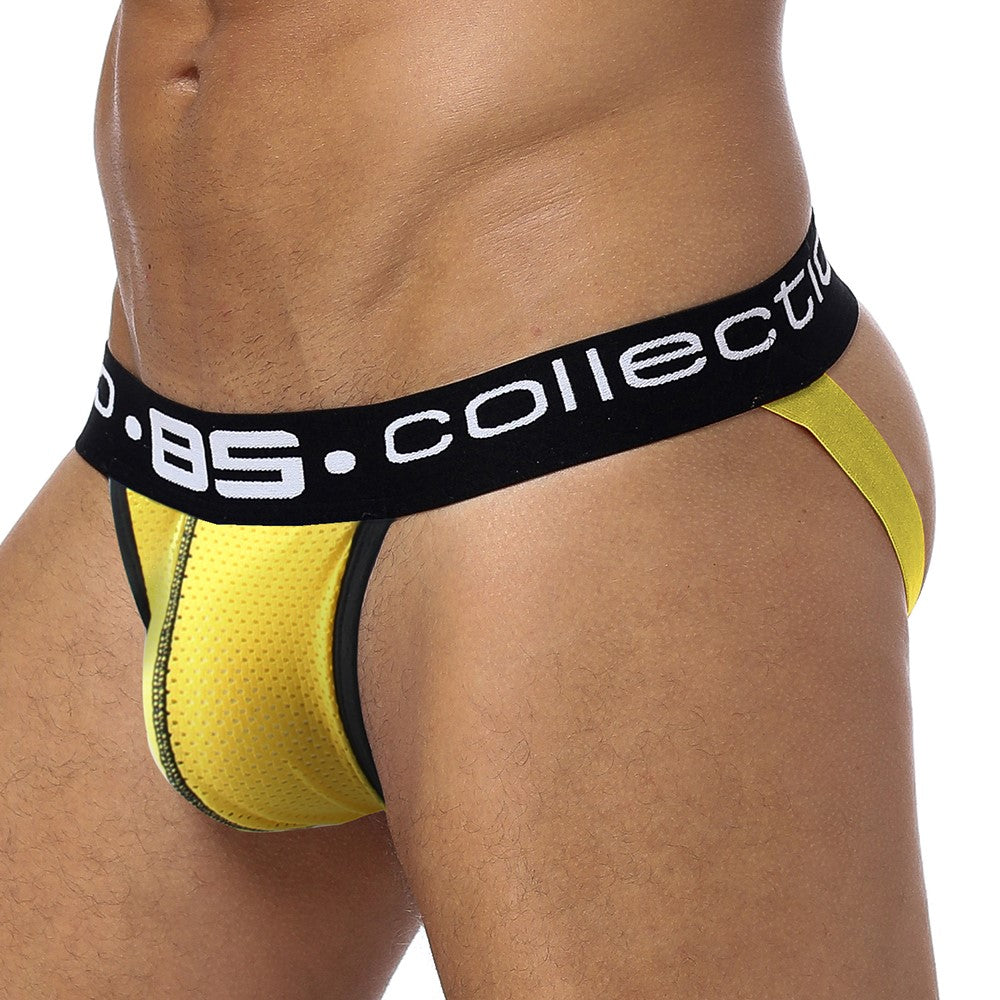 Club Jox Jockstrap 85 Collection Perforated Pouch Yellow  - Club X