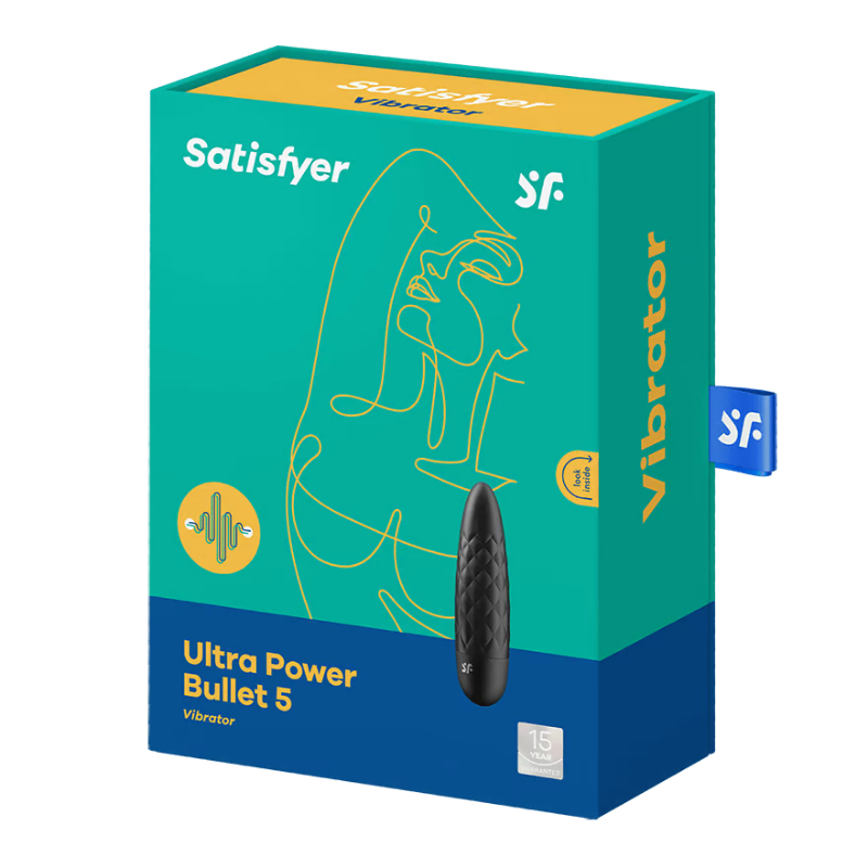 Satisfyer Ultra Power Bullet 5 Powerful Vibrator - Black  - Club X