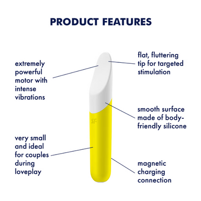Satisfyer Ultra Power Bullet 7 Powerful Vibrator Stimulation Stimulator - Yellow  - Club X