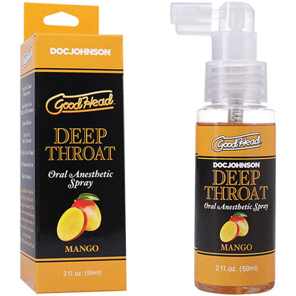 GoodHead Deep Throat Spray - Mango - Mango Flavoured Deep Throat Spray - 59 ml Bottle Doc Johnson