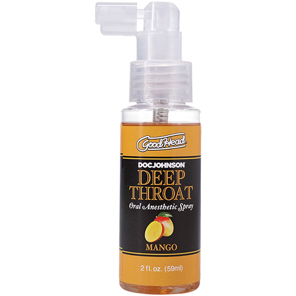 GoodHead Deep Throat Spray - Mango - Mango Flavoured Deep Throat Spray - 59 ml Bottle Doc Johnson