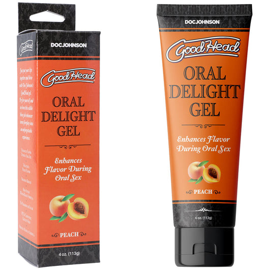 GoodHead Oral Delight Gel - Peach - Peach Flavoured Oral Gel - 120 ml Tube Default Title - Club X