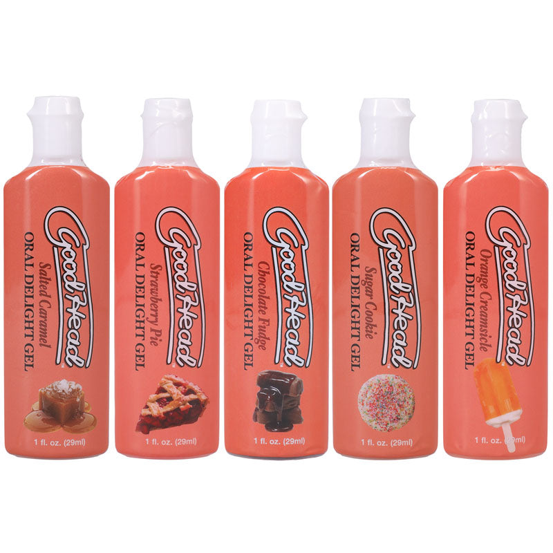GoodHead Oral Delight Gel - Desserts - Flavoured Oral Gels - Set of 5 x 30ml Bottles Doc Johnson