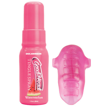 GoodHead Pussy Pleasure Party Kit - Watermelon GoodHead Tingle Spray and Vibrating Tongue Ring Doc Johnson