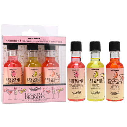 GoodHead Cocktail Delights - Flavoured Warming Oral Sex Gels - 59 ml Bottles - Set of 3 Doc Johnson