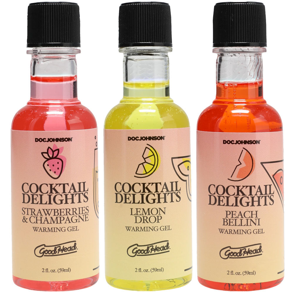 GoodHead Cocktail Delights - Flavoured Warming Oral Sex Gels - 59 ml Bottles - Set of 3 Doc Johnson
