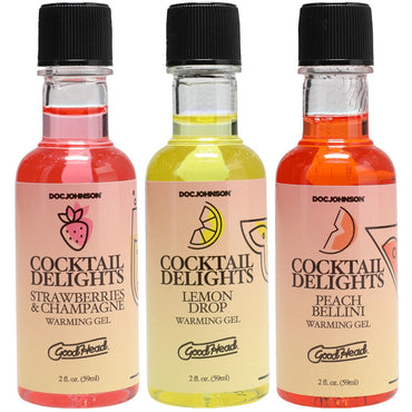 GoodHead Cocktail Delights - Flavoured Warming Oral Sex Gels - 59 ml Bottles - Set of 3 Doc Johnson