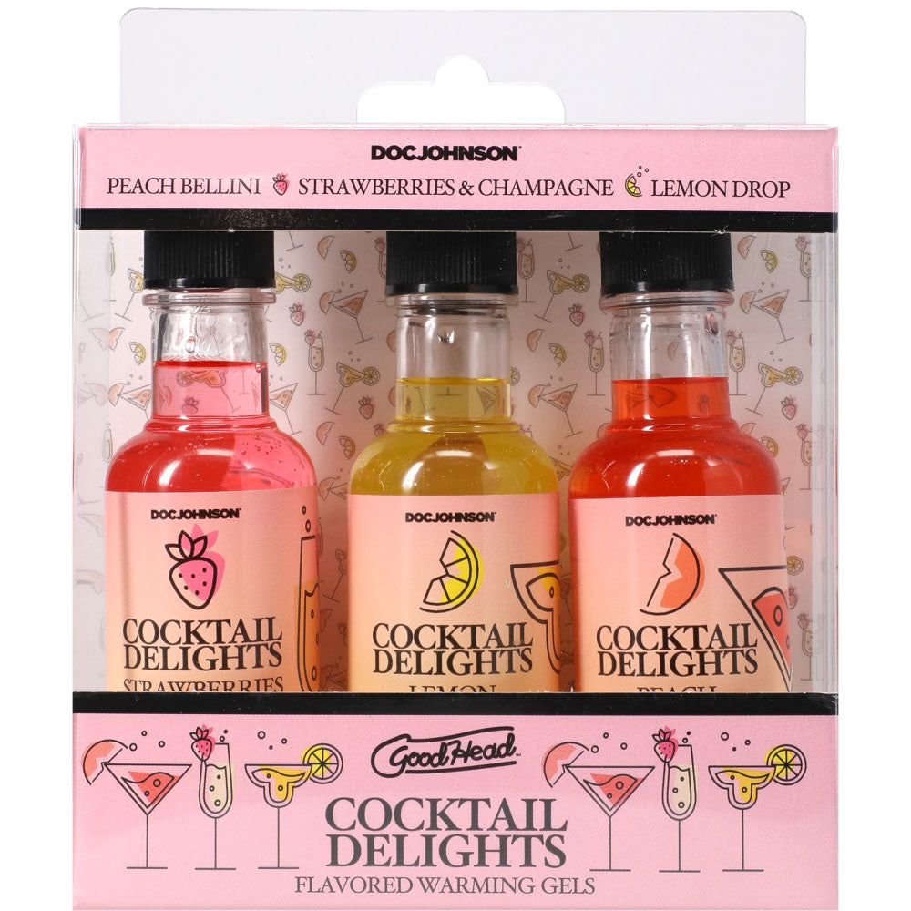 GoodHead Cocktail Delights - Flavoured Warming Oral Sex Gels - 59 ml Bottles - Set of 3 Doc Johnson