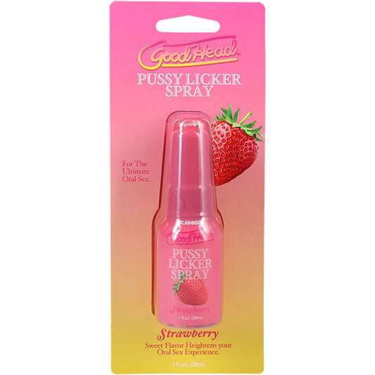 GoodHead Pussy Licker Spray - Strawberry - Strawberry Flavoured Spray - 29 ml Bottle Doc Johnson
