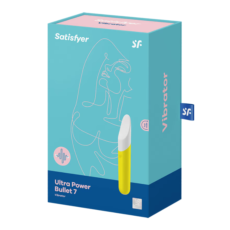 Satisfyer Ultra Power Bullet 7 Powerful Vibrator Stimulation Stimulator - Yellow  - Club X