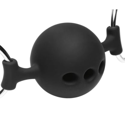 Hinder Breathable Silicone Ball Gag With Nipple Clamps Master Series