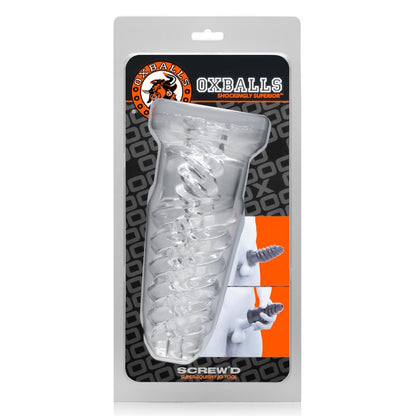 ScrewD Super Squish Corkscrew Jackoff Toy Clear OxBalls