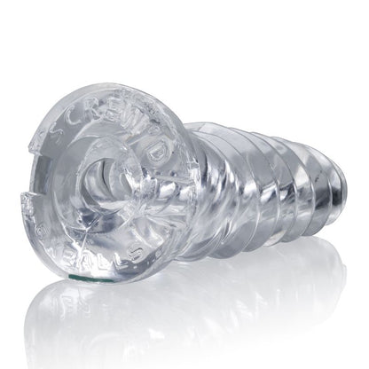 ScrewD Super Squish Corkscrew Jackoff Toy Clear OxBalls