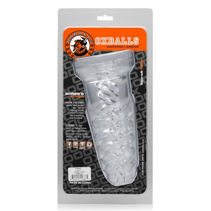 ScrewD Super Squish Corkscrew Jackoff Toy Clear OxBalls