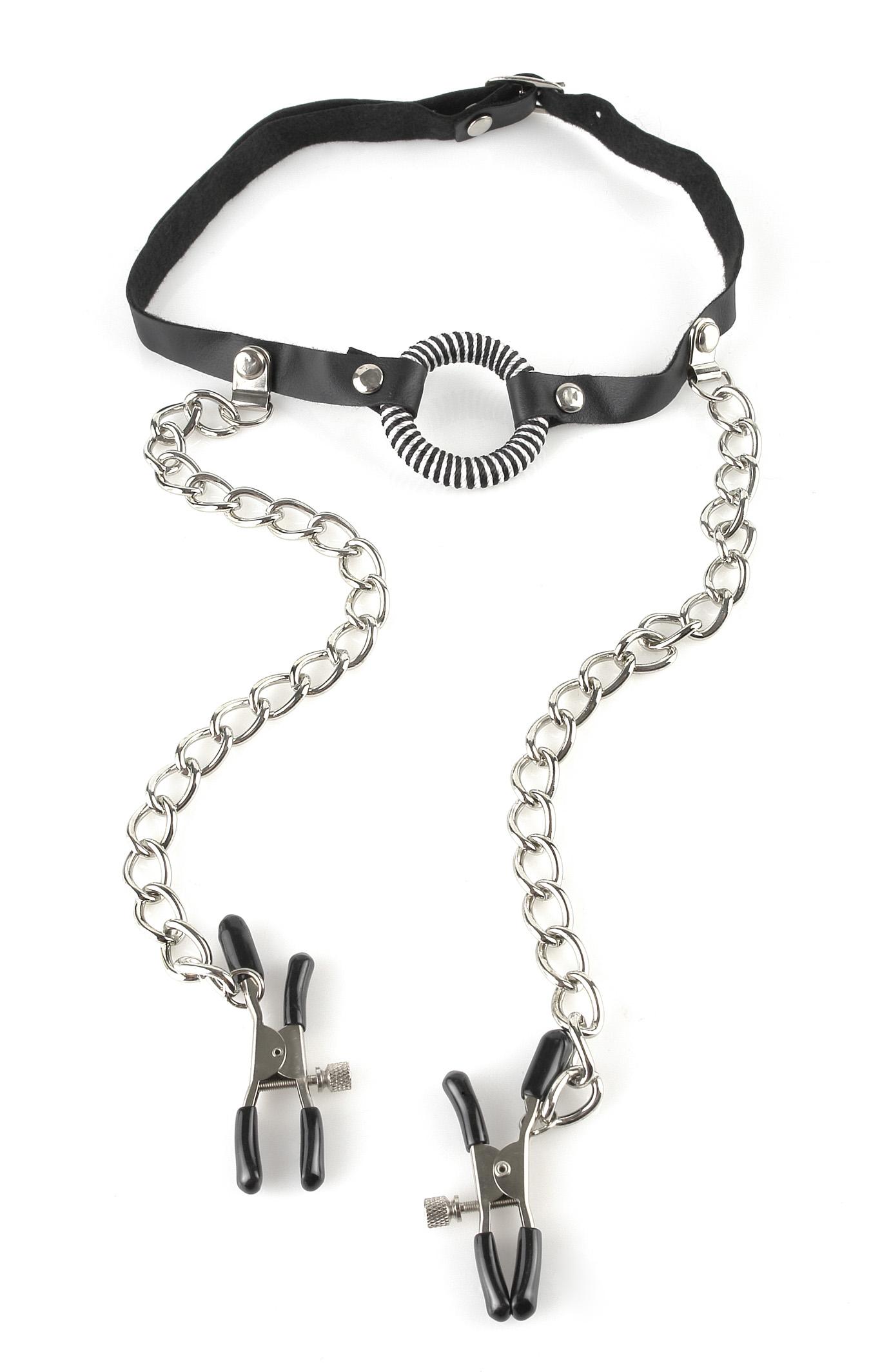 Fetish Fantasy O-Ring Gag Nipple Clamps Fetish Fantasy