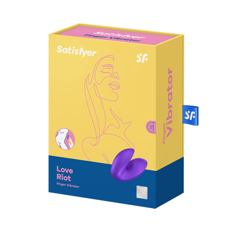 Satisfyer Love Riot Finger Vibrator Stimulator - Purple  - Club X