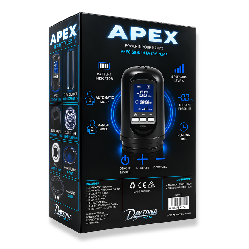 Apex Luxury USB LCD Auto-Pump Clear Daytona