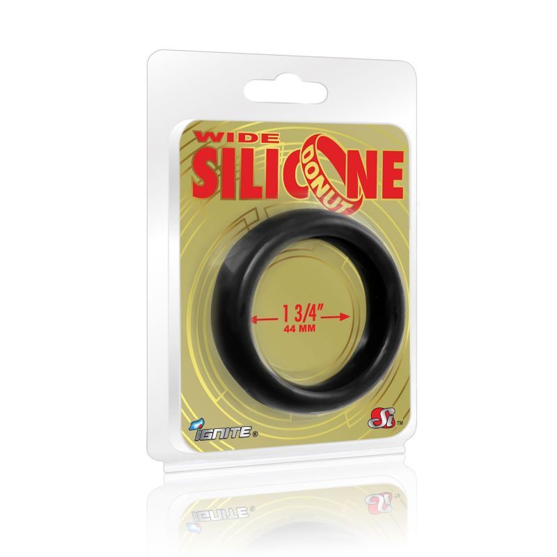 Wide Donut Black Cock Ring 44mm Si Novelties
