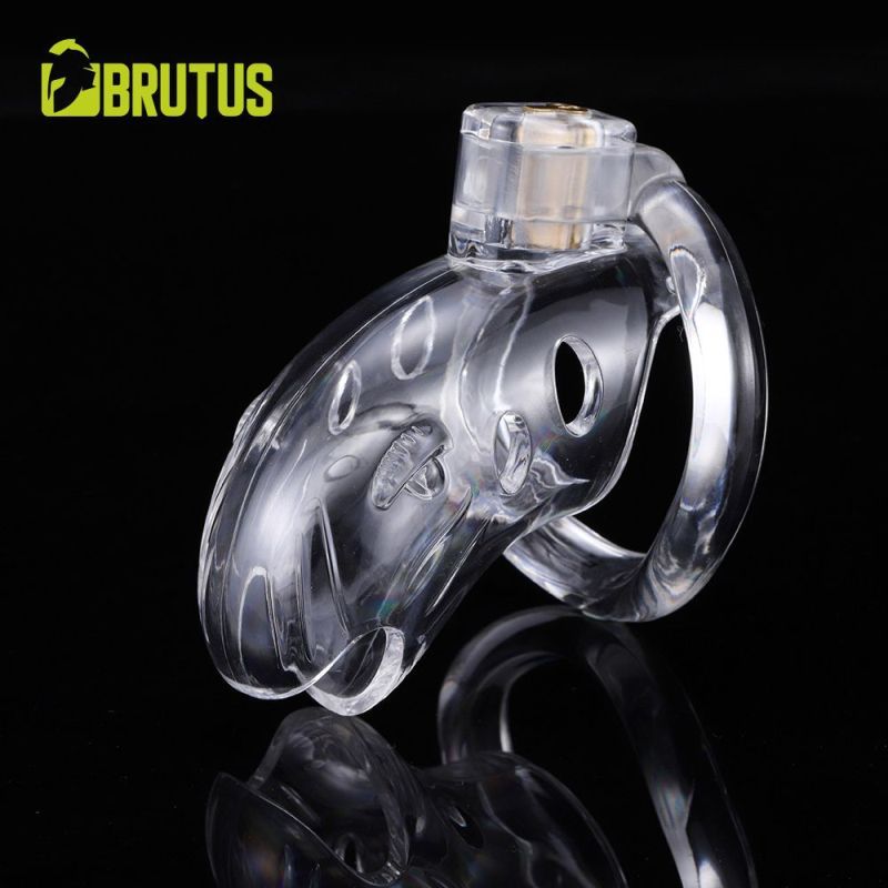Brutus Shark Chastity Cage Clear Brutus