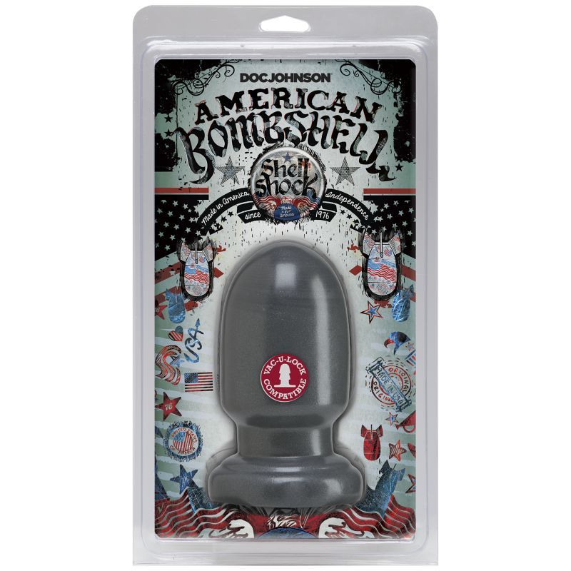 Shell Shock Small Anal Plug Gun Metal American Bombshell