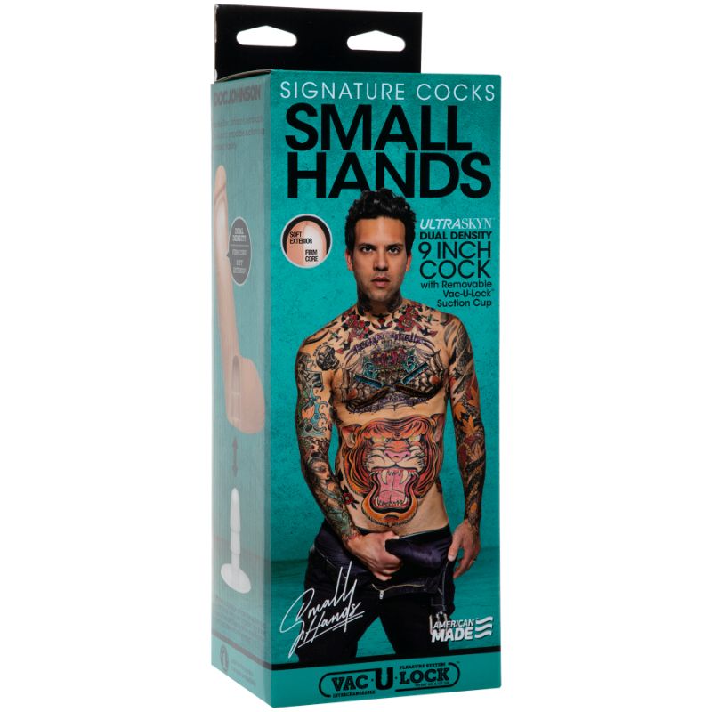 Small Hands Cock w Removable Vac-U-Lock Suction Cup Vanilla Signature Cocks