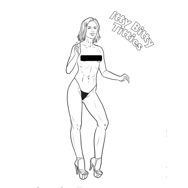 Boobs Boobs Boobs Colouring Book Wood Rocket