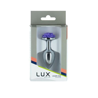 Purple Rose 3in Metal Butt Plug LUX Active