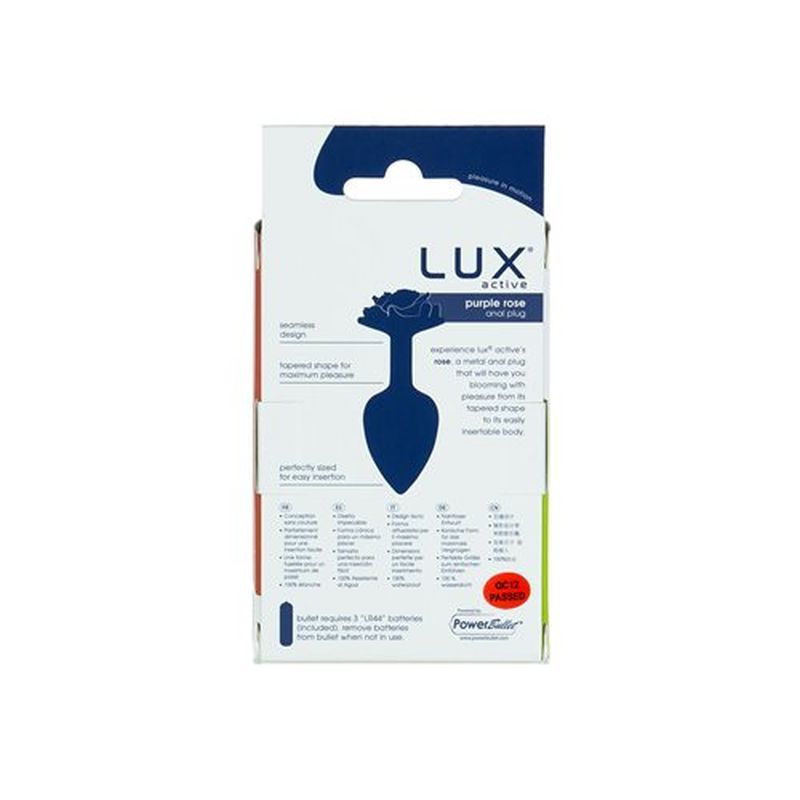 Purple Rose 3in Metal Butt Plug LUX Active