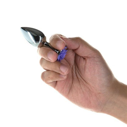 Purple Rose 3in Metal Butt Plug LUX Active