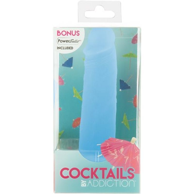 Cocktails Silicone Dildo Blue Lagoon 5.5in Addiction