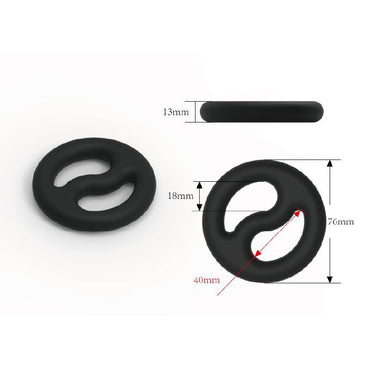 Brutus Yin Yang Silicone Cock and Ball Duo Ring Brutus