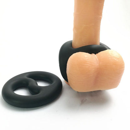 Brutus Yin Yang Silicone Cock and Ball Duo Ring Brutus