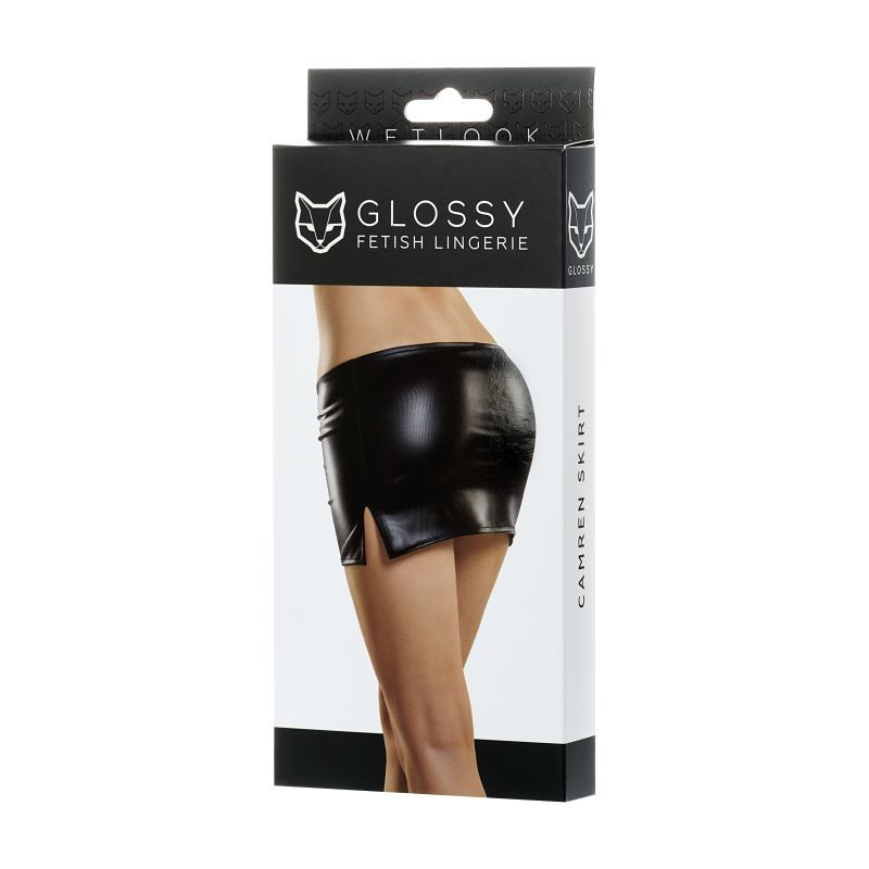 Glossy Wetlook Mini Skirt Camren Glossy