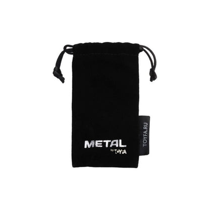 Silver Metal Anal Plug w Red Ruby Heart Crystal Medium Metal