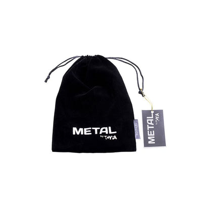 Silver Metal Anal Plug Small w Black Tail Metal