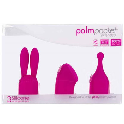PalmPower Pocket Extended Silicone Massage Heads 3 Pc Set PalmPower