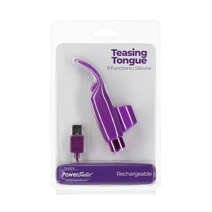 Power Bullet Teasing Tongue w Rechargeable Bullet Purple PowerBullet
