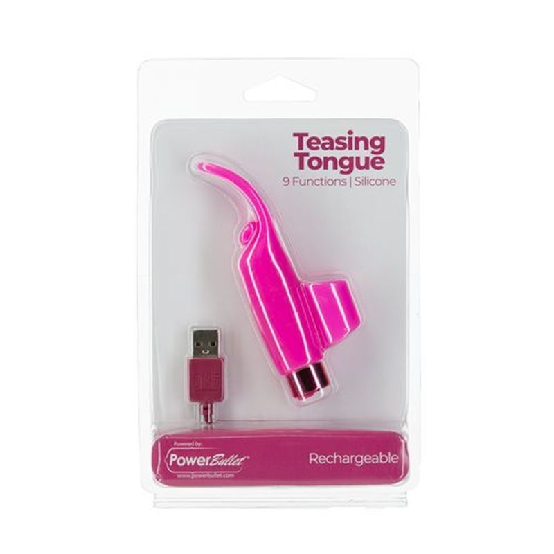 Power Bullet Teasing Tongue w Rechargeable Bullet Pink PowerBullet