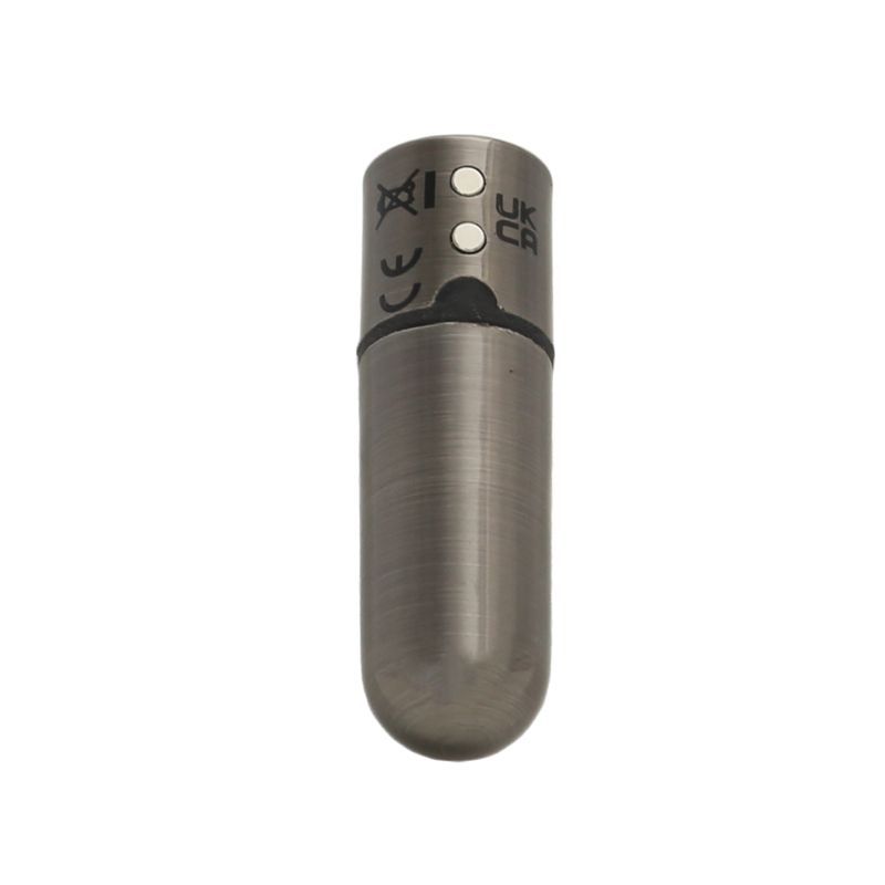 Power Bullet First Class 6cm Rechargeable w Crystal Gun Metal PowerBullet