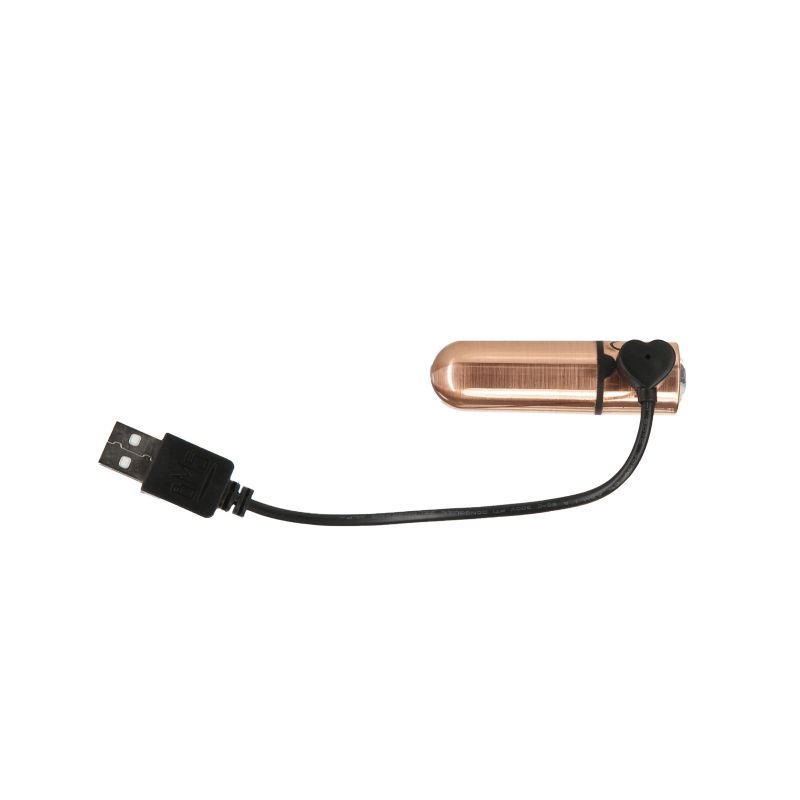 Power Bullet First Class 6cm Rechargeable w Crystal Rose Gold PowerBullet