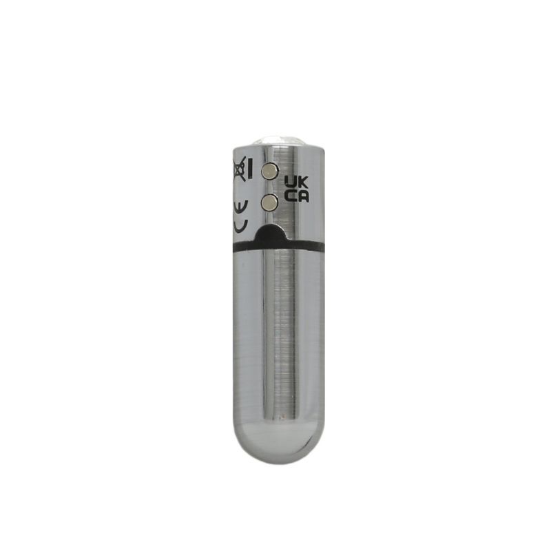 Power Bullet First Class 6cm Rechargeable w Crystal Silver PowerBullet