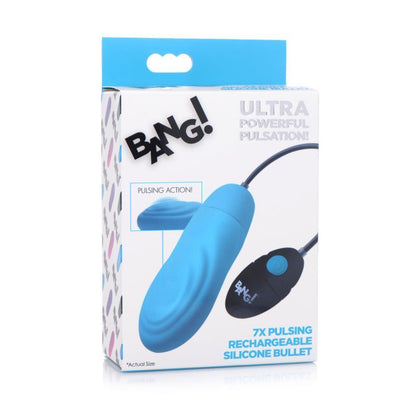 7X Pulsing Rechargeable Bullet Blue Bang