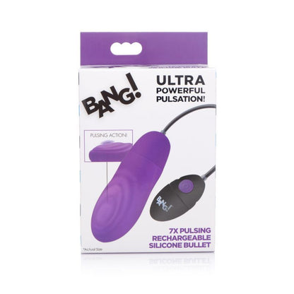 7X Pulsing Rechargeable Bullet Purple Bang