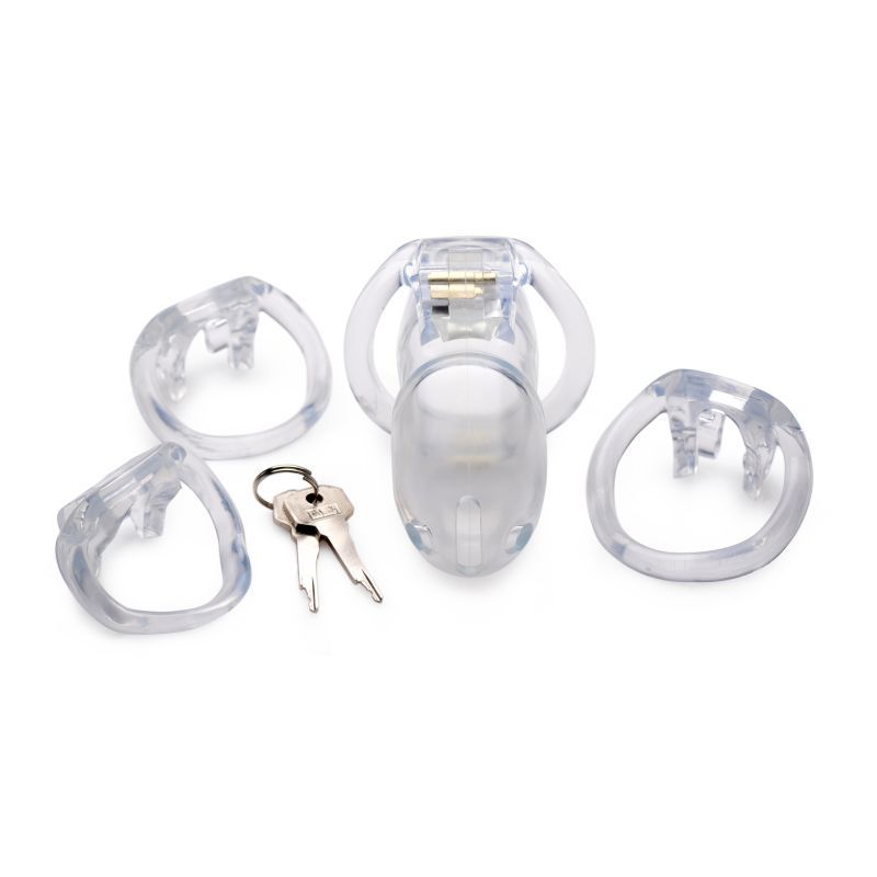 Clear Captor Chastity Cage Large Master Series
