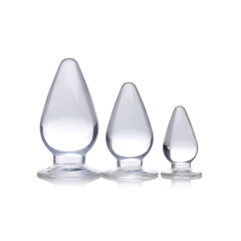 Triple Cones 3 Pc Anal Plug Set Clear Master Series