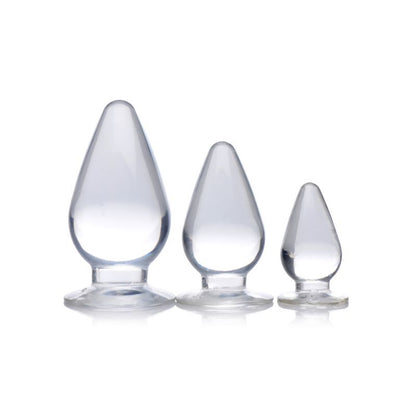 Triple Cones 3 Pc Anal Plug Set Clear Master Series