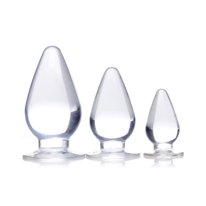 Triple Cones 3 Pc Anal Plug Set Clear Master Series