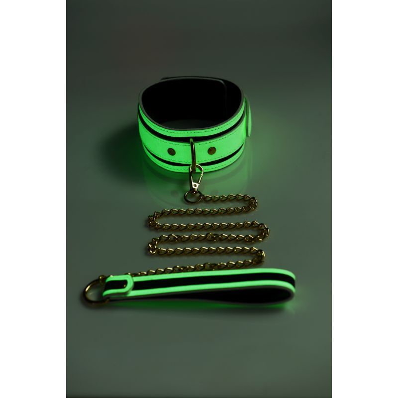 Kink in the Dark Glowing Collar and Lead Fluro Green Master Series