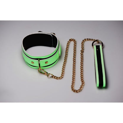 Kink in the Dark Glowing Collar and Lead Fluro Green Master Series