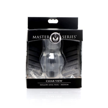 Clear View Hollow Anal Plug Medium Master Series